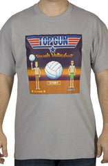 8-Bit Top Gun Volleyball Video Game Shirt