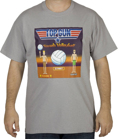 8-Bit Top Gun Volleyball Video Game Shirt